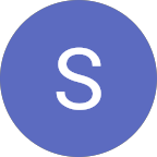 A profile picture avatar showing a white capital letter S centered inside a slate-blue circle.